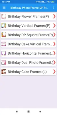 Happy Birthday Photo Frame android App screenshot 6